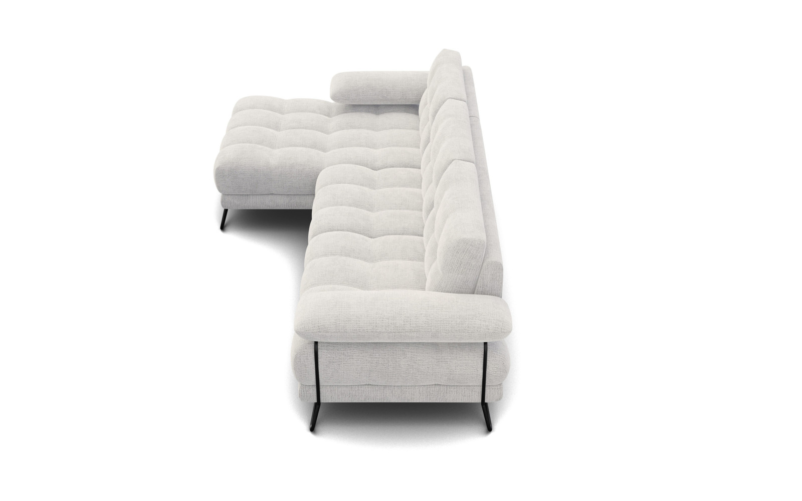 BUBBARA Ecksofa 4-Sitzer links, creme