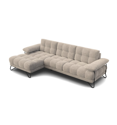 BUBBARA Ecksofa 4-Sitzer links, beige