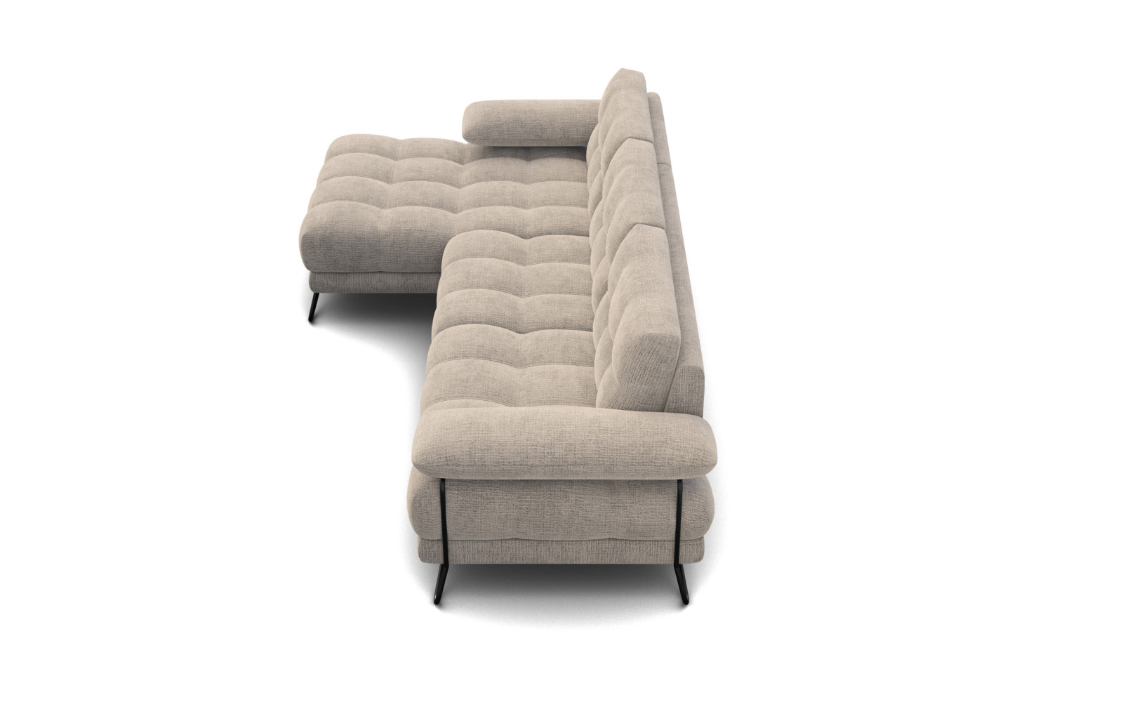 BUBBARA Ecksofa 4-Sitzer links, beige