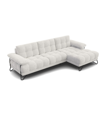 BUBBARA Ecksofa 4-Sitzer rechts, creme