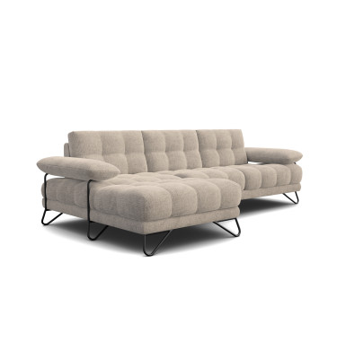 BUBBARA Ecksofa 4-Sitzer links, beige
