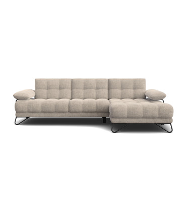 BUBBARA Ecksofa 4-Sitzer rechts, beige