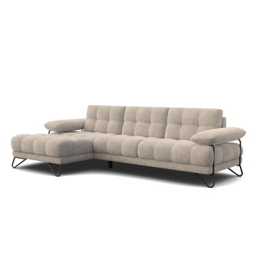 BUBBARA Ecksofa 4-Sitzer links, beige