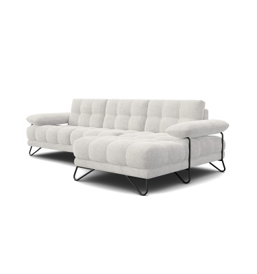 BUBBARA Ecksofa 4-Sitzer rechts, creme