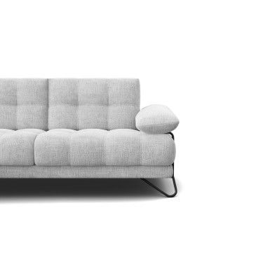 BUBBARA Ecksofa 4-Sitzer links, hellgrau