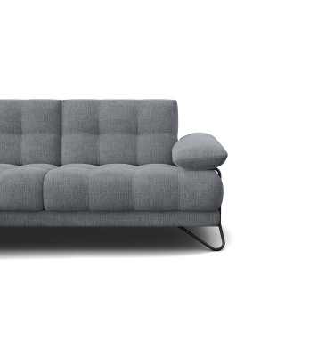 BUBBARA Ecksofa 4-Sitzer links, dunkelgrau