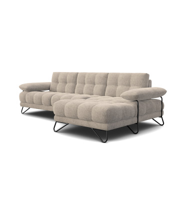 BUBBARA Ecksofa 4-Sitzer rechts, beige