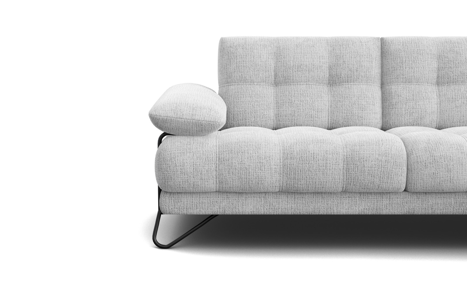 BUBBARA Ecksofa 4-Sitzer rechts, hellgrau