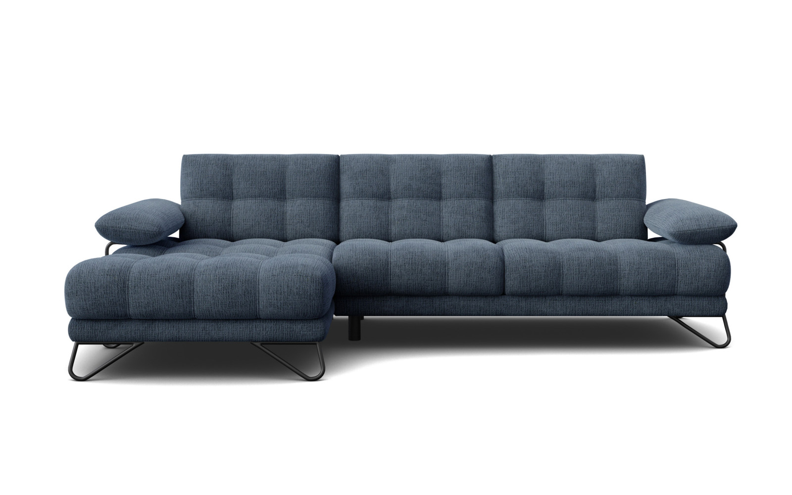 BUBBARA Ecksofa 4-Sitzer links, marineblau