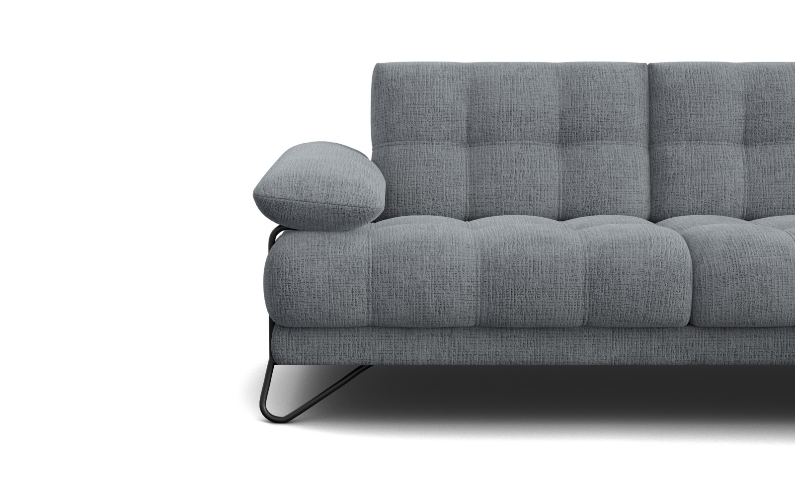 BUBBARA Ecksofa 4-Sitzer rechts, dunkelgrau