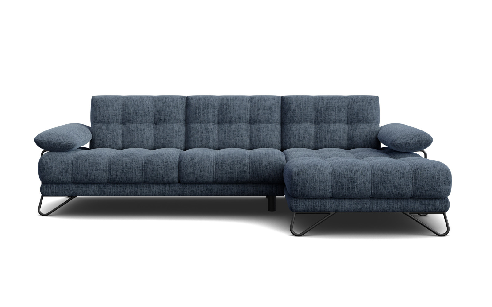 BUBBARA Ecksofa 4-Sitzer rechts, marineblau
