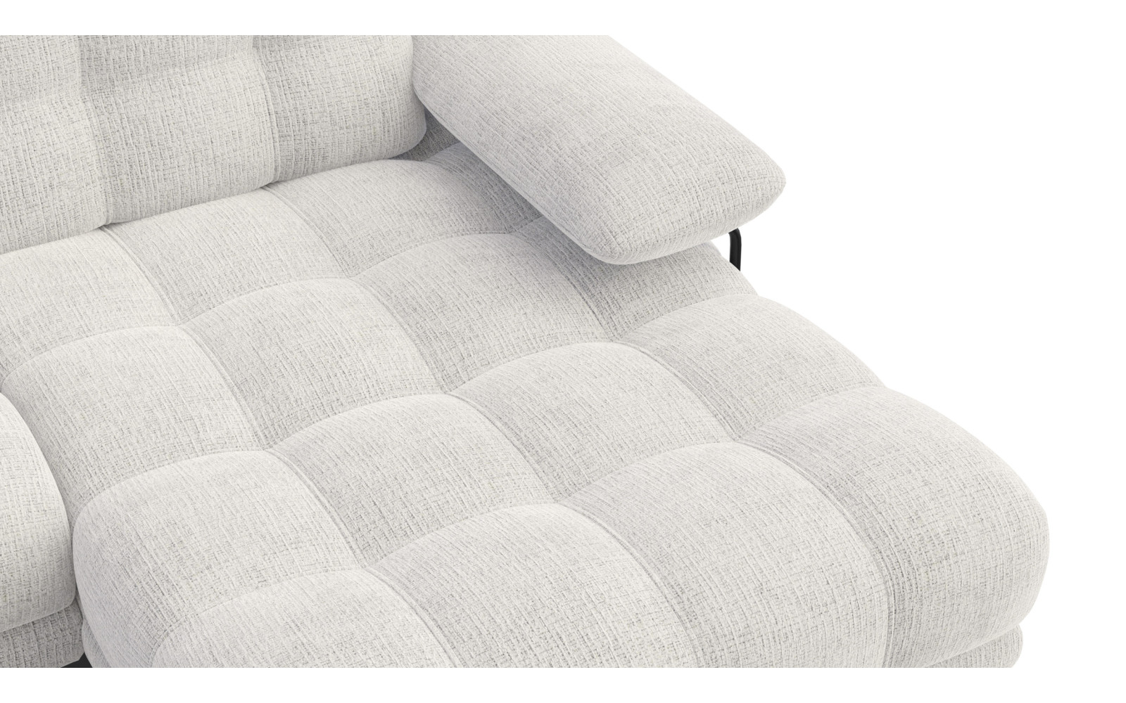 BUBBARA Ecksofa 4-Sitzer rechts, creme