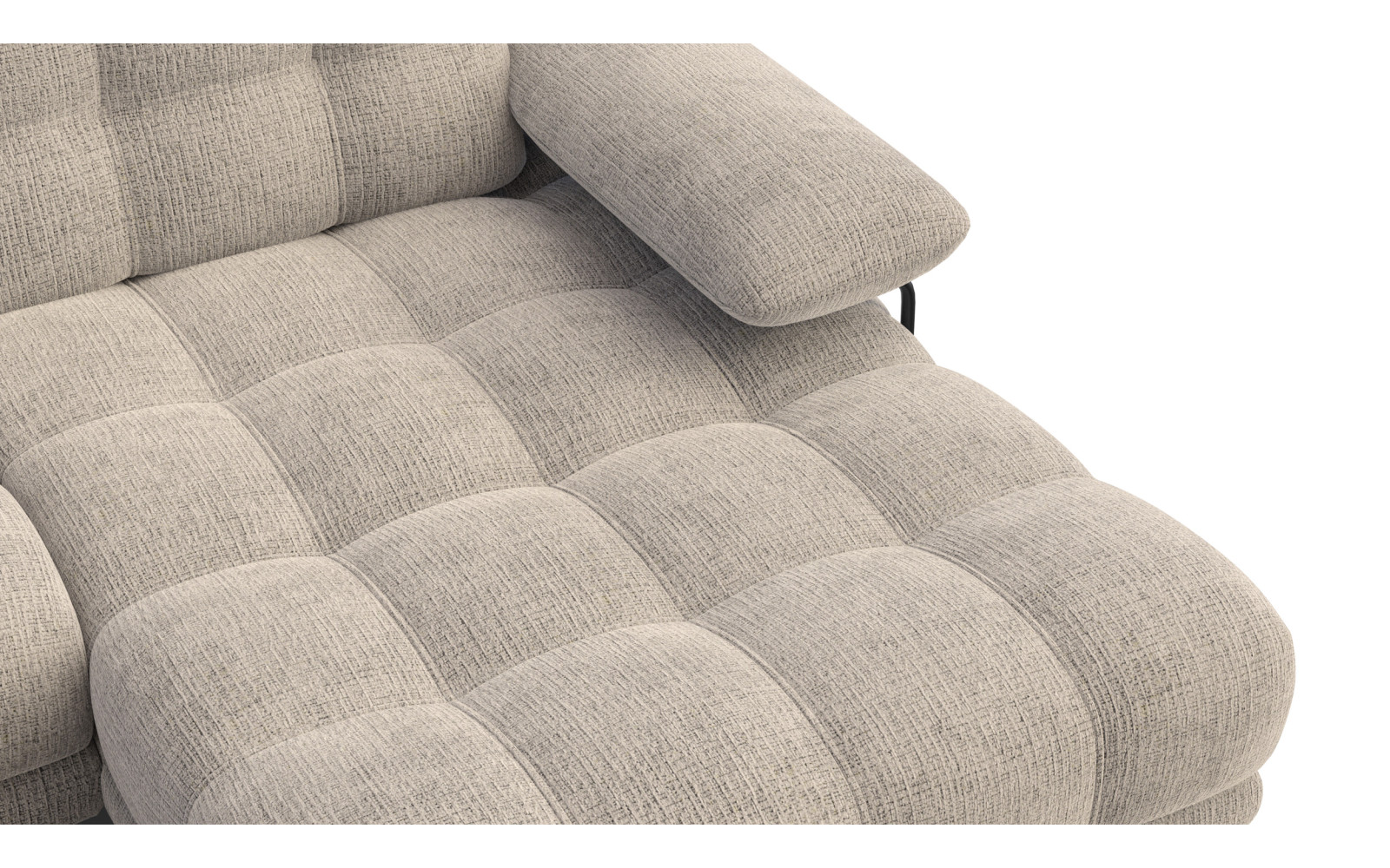 BUBBARA Ecksofa 4-Sitzer rechts, beige