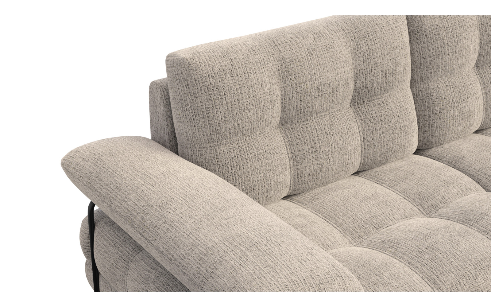 BUBBARA Ecksofa 4-Sitzer rechts, beige