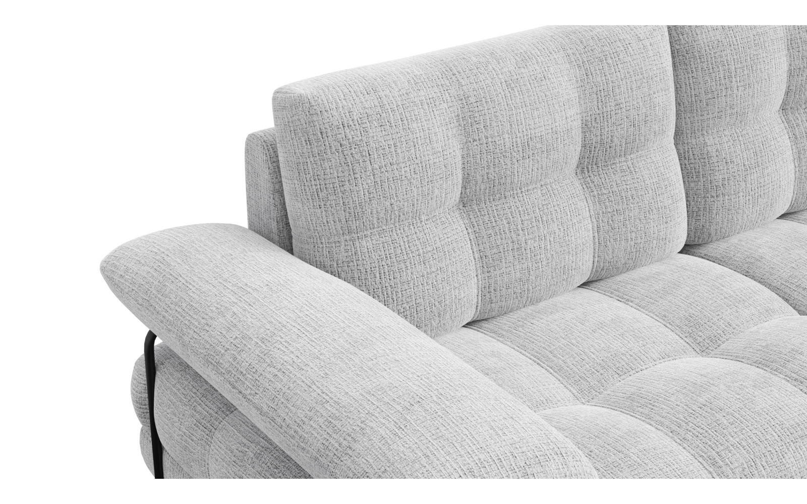 BUBBARA Ecksofa 4-Sitzer rechts, hellgrau