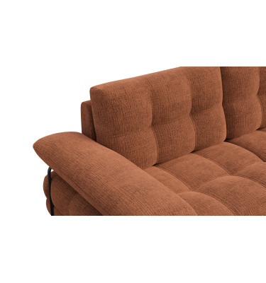 BUBBARA Ecksofa 4-Sitzer rechts, rostrot