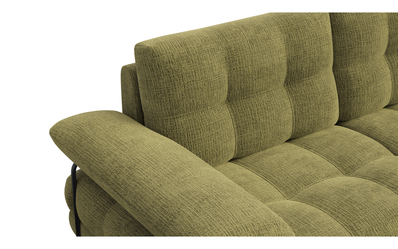 BUBBARA Ecksofa 4-Sitzer rechts, olivgrün