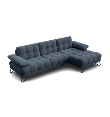 BUBBARA Ecksofa 4-Sitzer rechts, marineblau