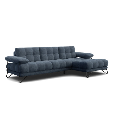 BUBBARA Ecksofa 4-Sitzer rechts, marineblau