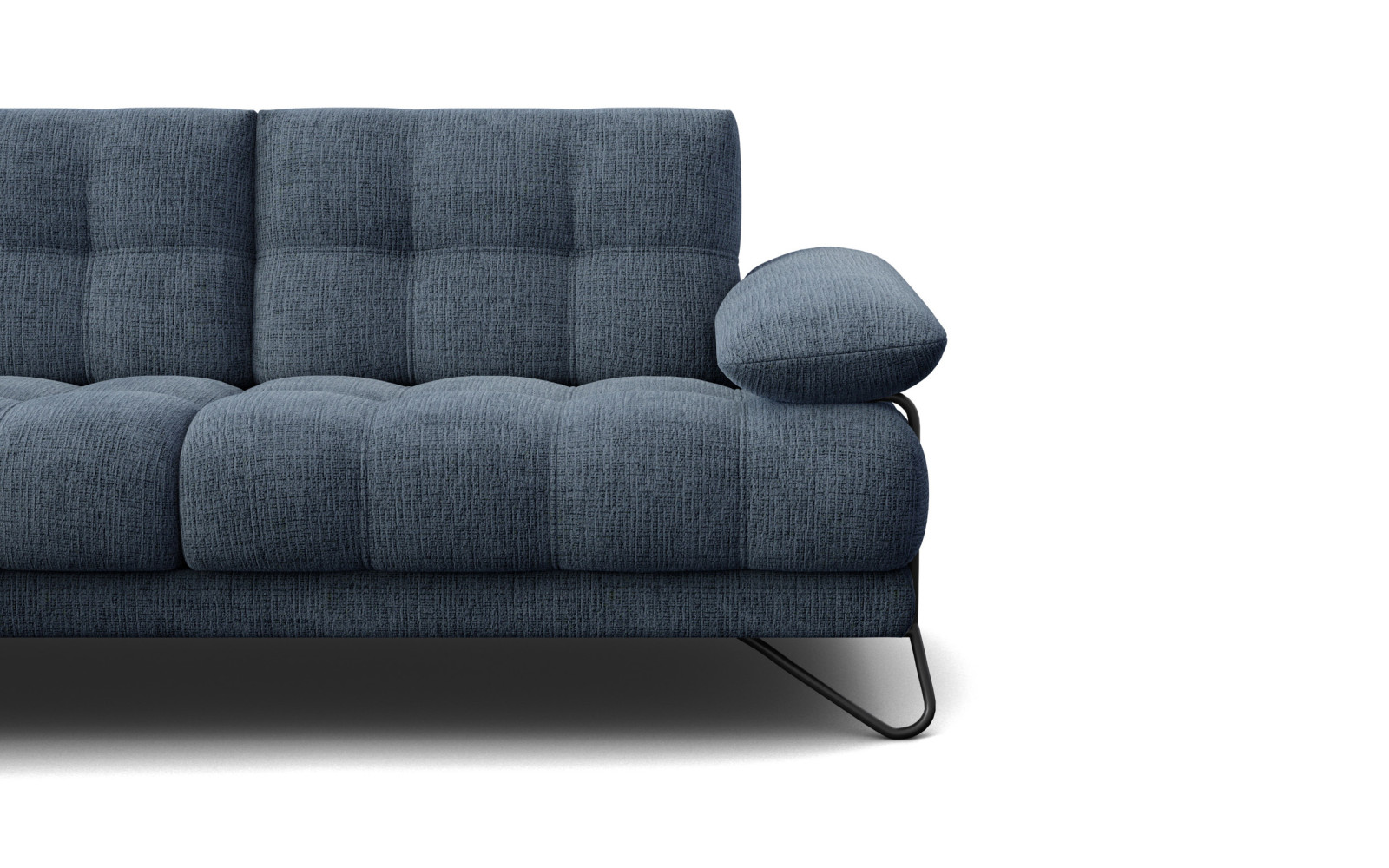 BUBBARA Ecksofa 4-Sitzer links, marineblau