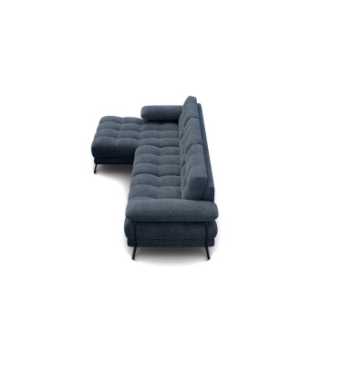 BUBBARA Ecksofa 4-Sitzer links, marineblau