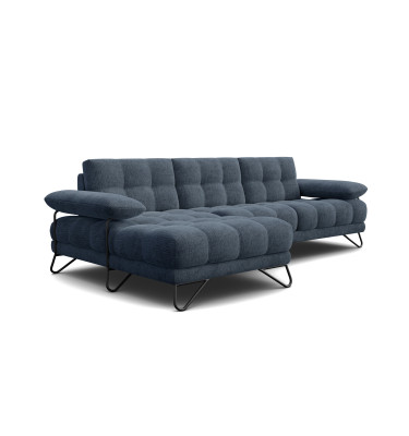 BUBBARA Ecksofa 4-Sitzer links, marineblau