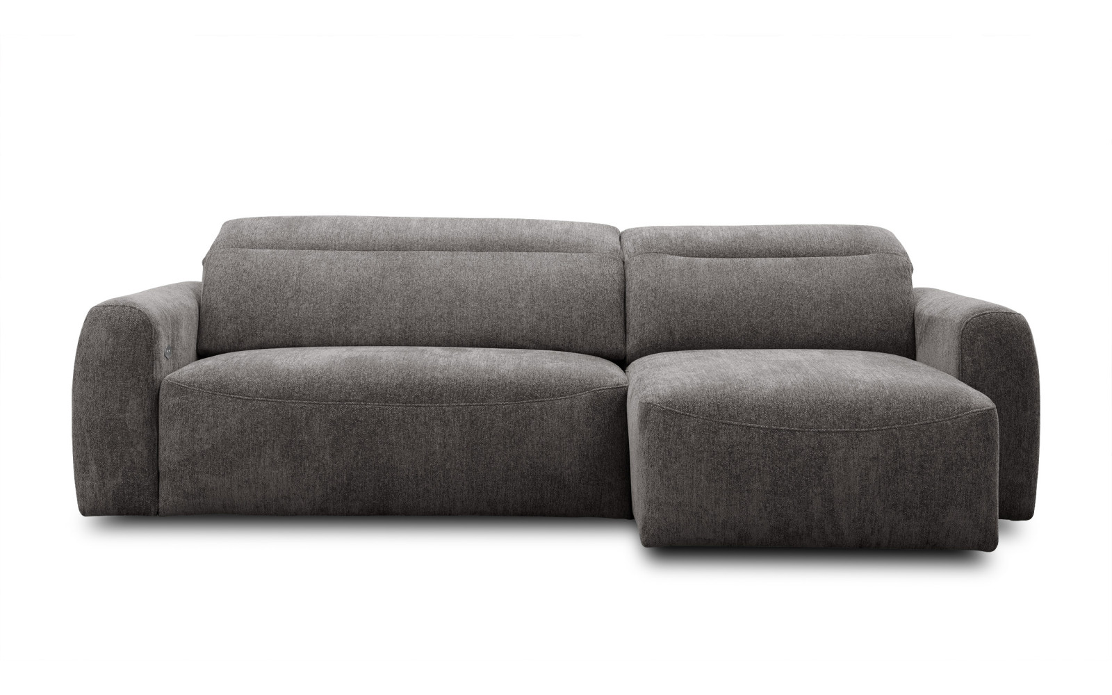 Ecksofa 4-Sitzer rechts NERO, dunkelgrau