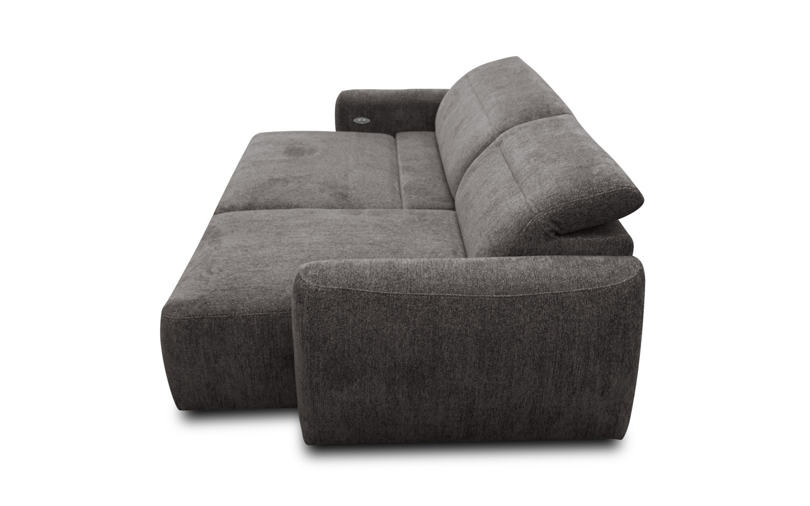 Ecksofa 4-Sitzer rechts NERO, dunkelgrau