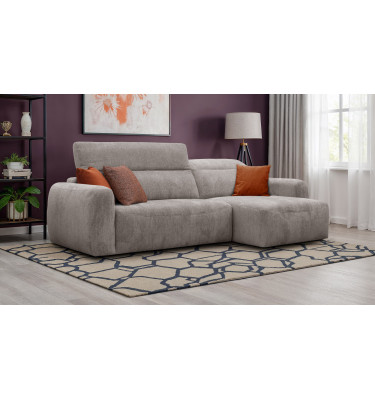 Ecksofa 4-Sitzer rechts NERO, dunkelbeige