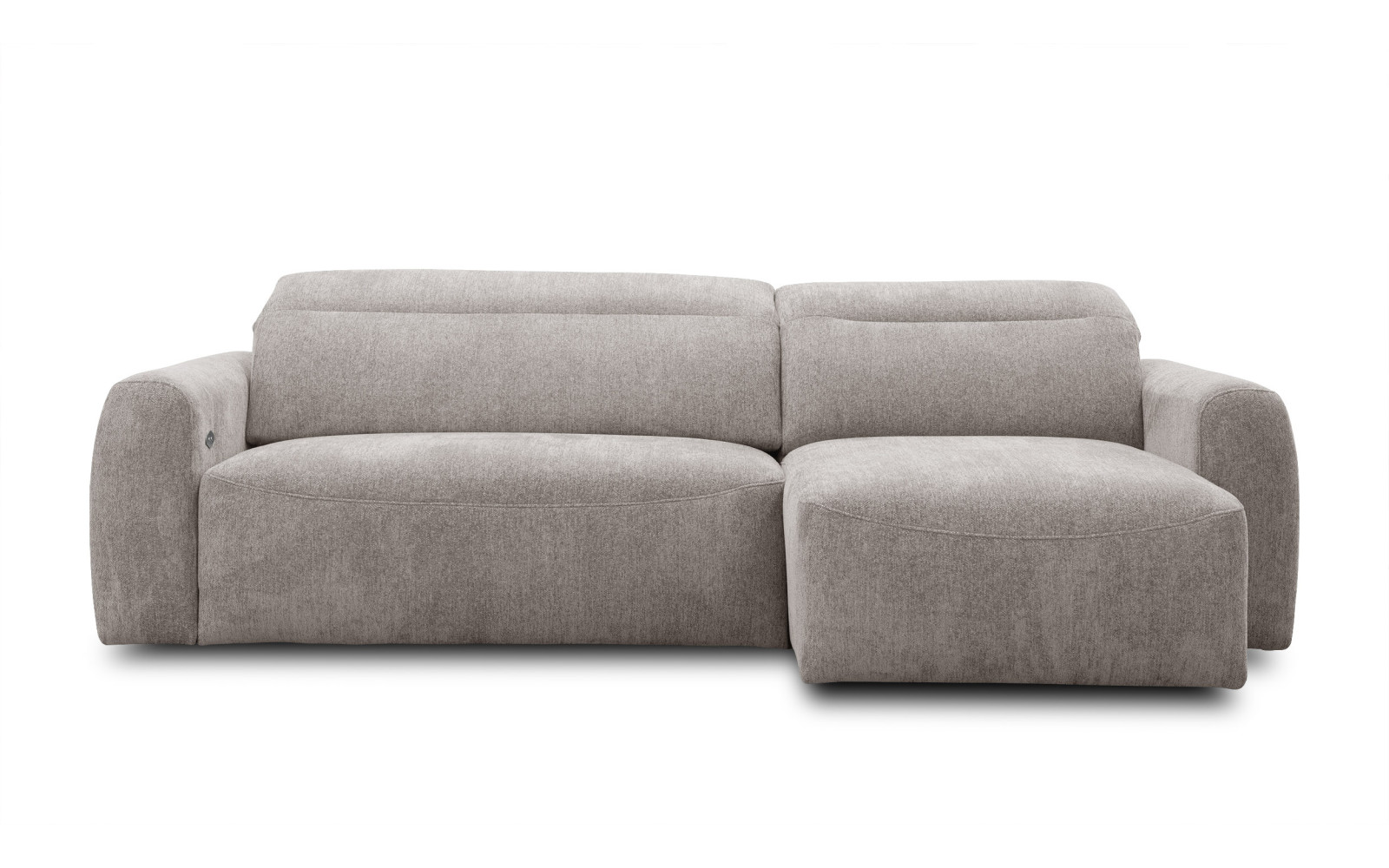 Ecksofa 4-Sitzer rechts NERO, dunkelbeige