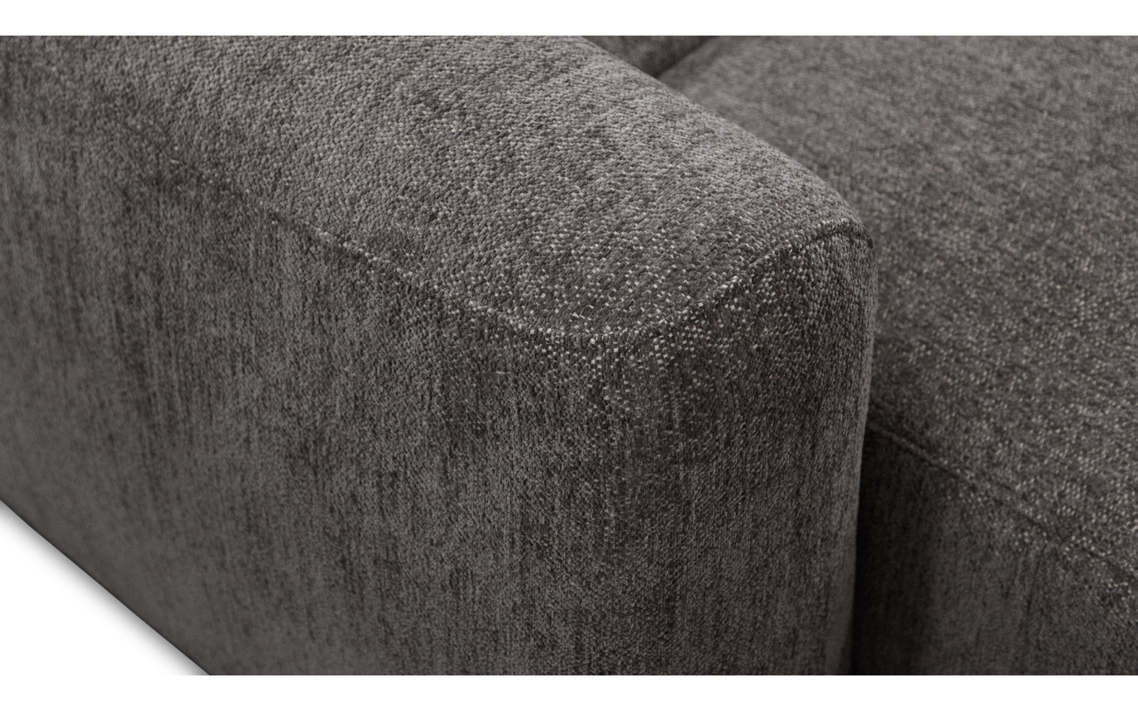 Ecksofa 4-Sitzer rechts NERO, dunkelgrau