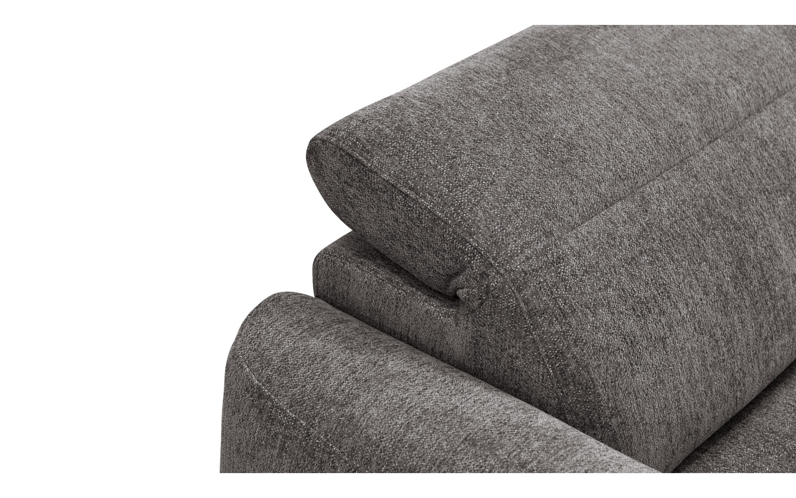 Ecksofa 4-Sitzer rechts NERO, dunkelgrau