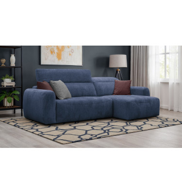 Ecksofa 4-Sitzer rechts NERO, dunkelblau