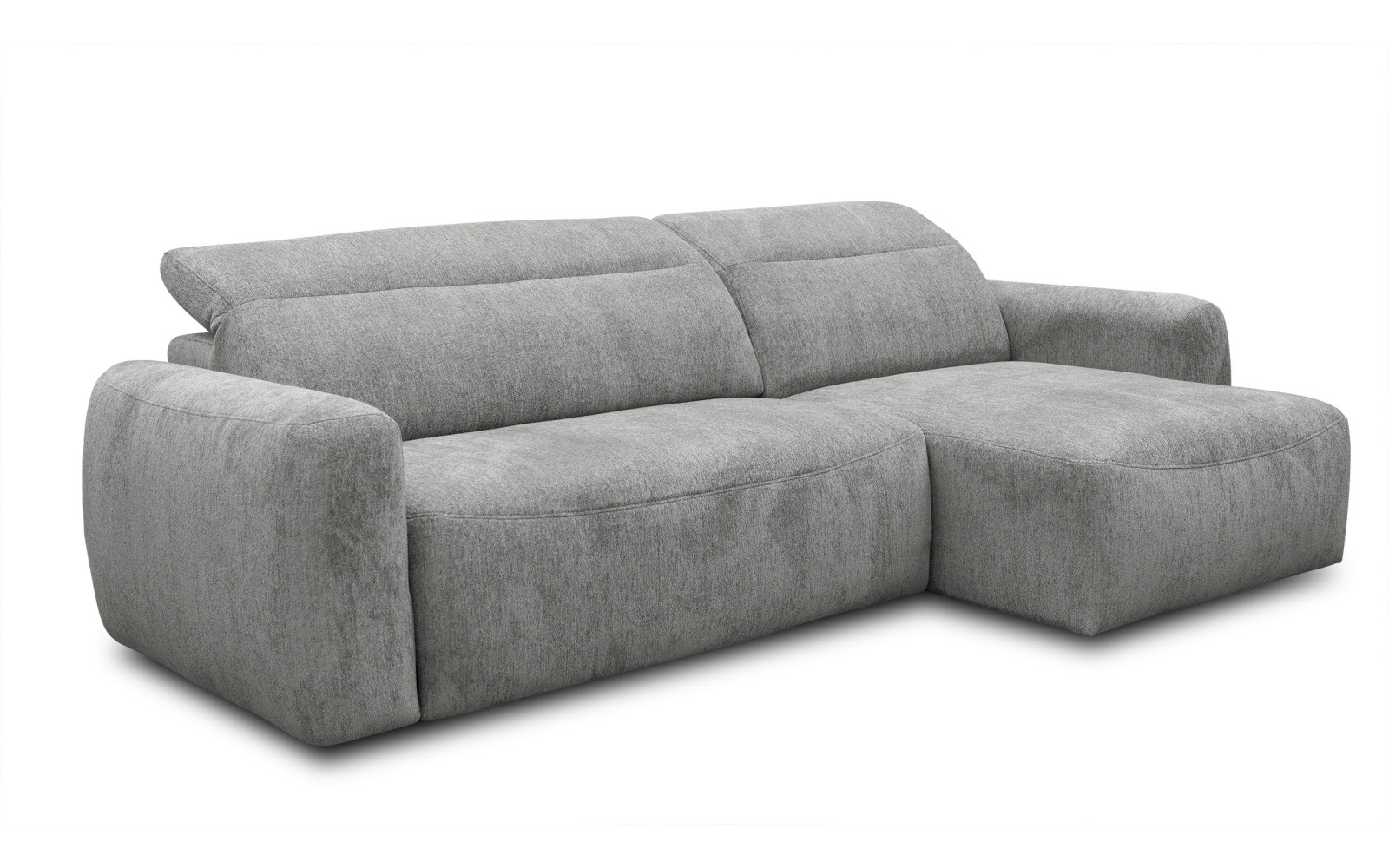 Ecksofa 4-Sitzer rechts NERO, platingrau