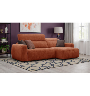 Ecksofa 4-Sitzer rechts NERO, orange