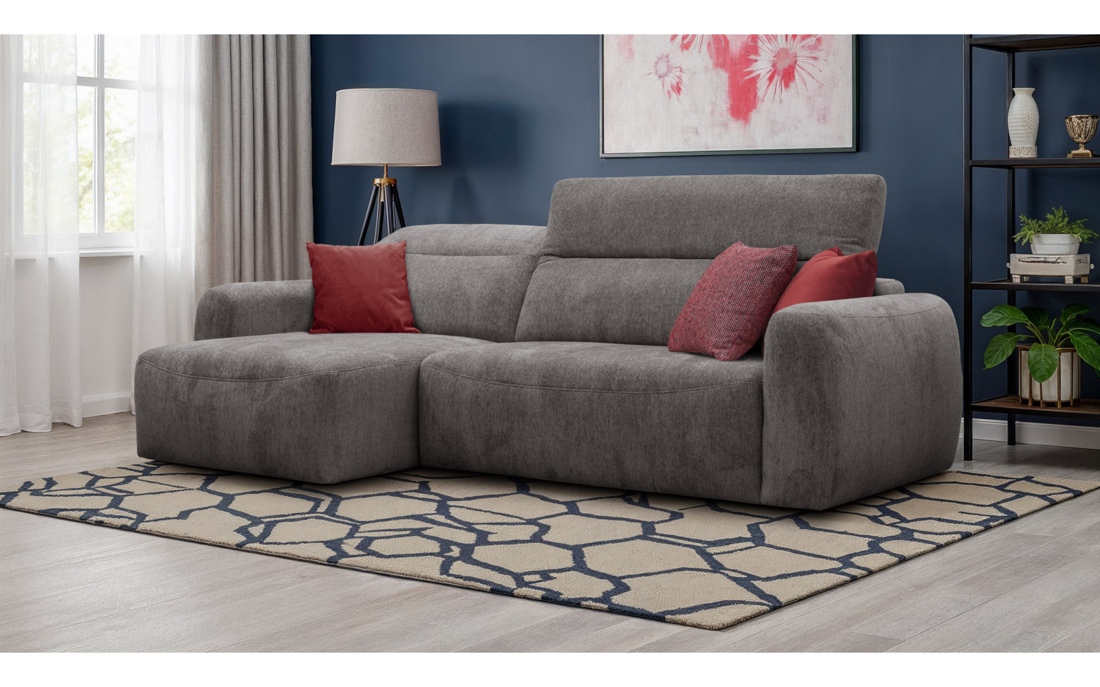 Sofa 4-Sitzer NERO, dunkelgrau