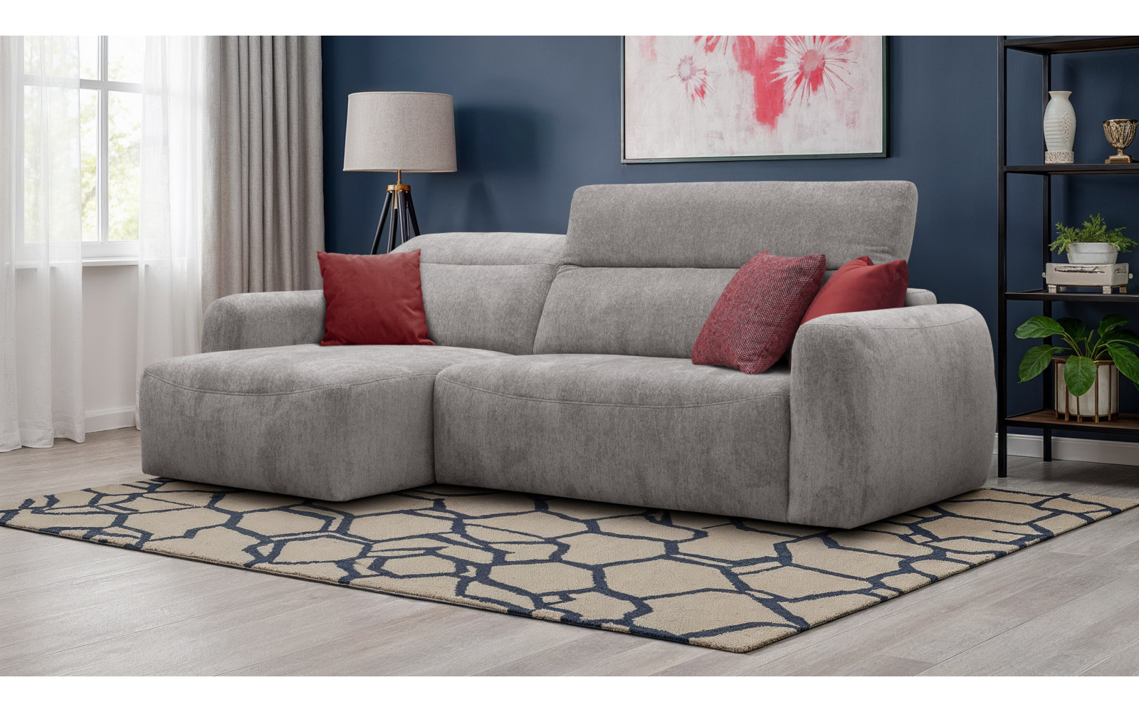 Sofa 4-Sitzer NERO, platingrau