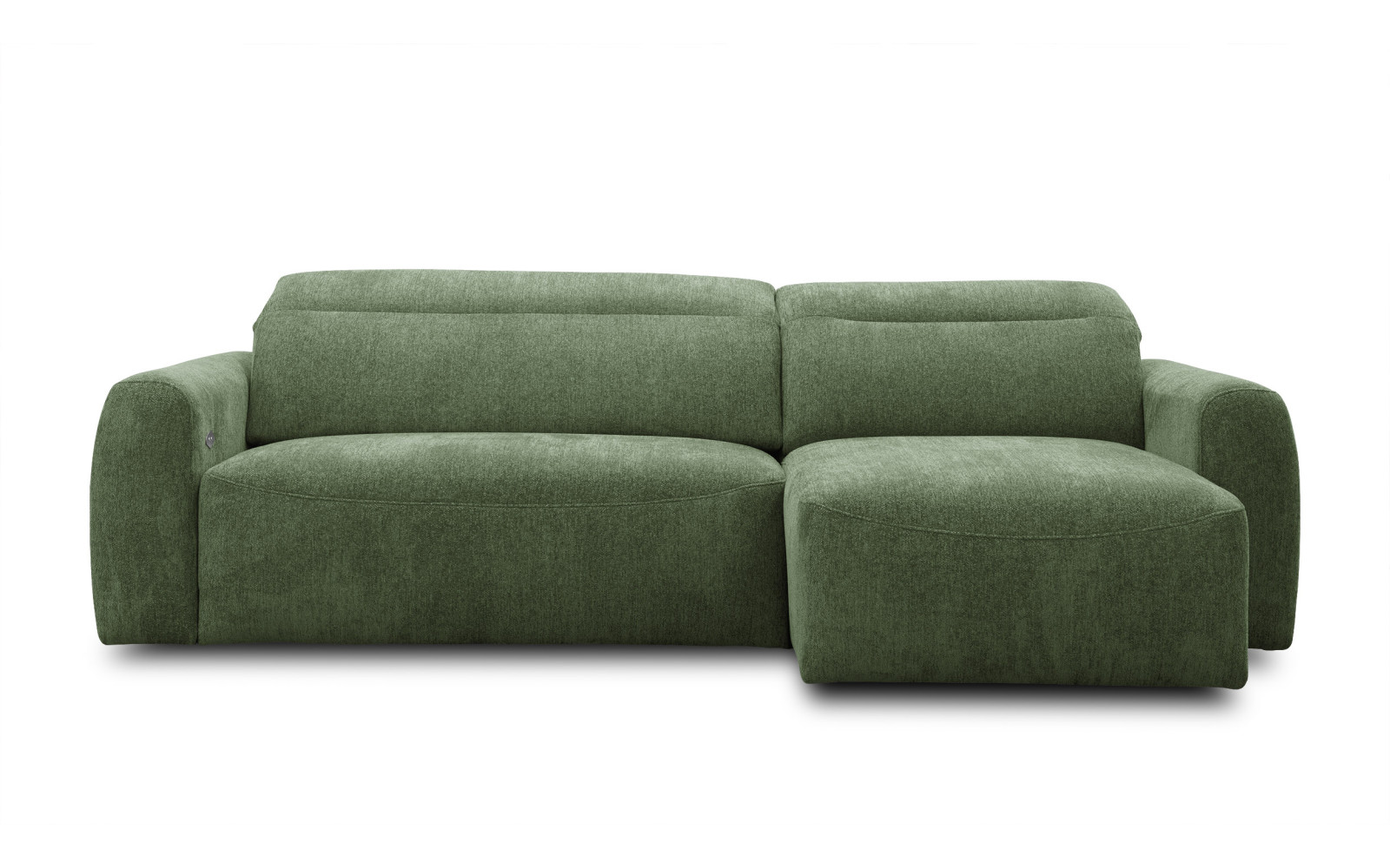 Ecksofa 4-Sitzer rechts NERO, dunkelgrün