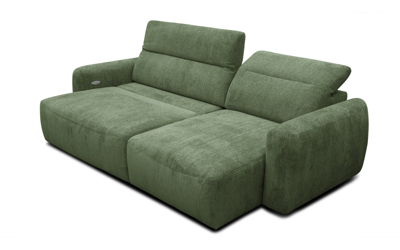 Ecksofa 4-Sitzer rechts NERO, dunkelgrün