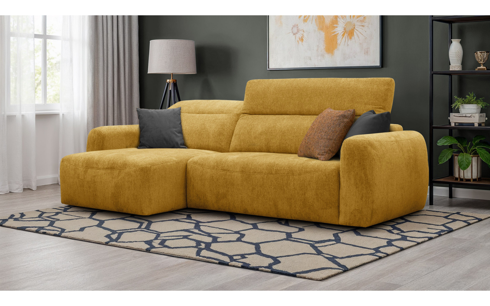 Sofa 4-Sitzer NERO, gelb