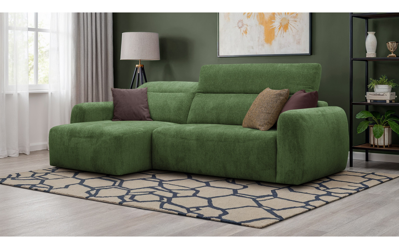 Sofa 4-Sitzer NERO, dunkelgrün