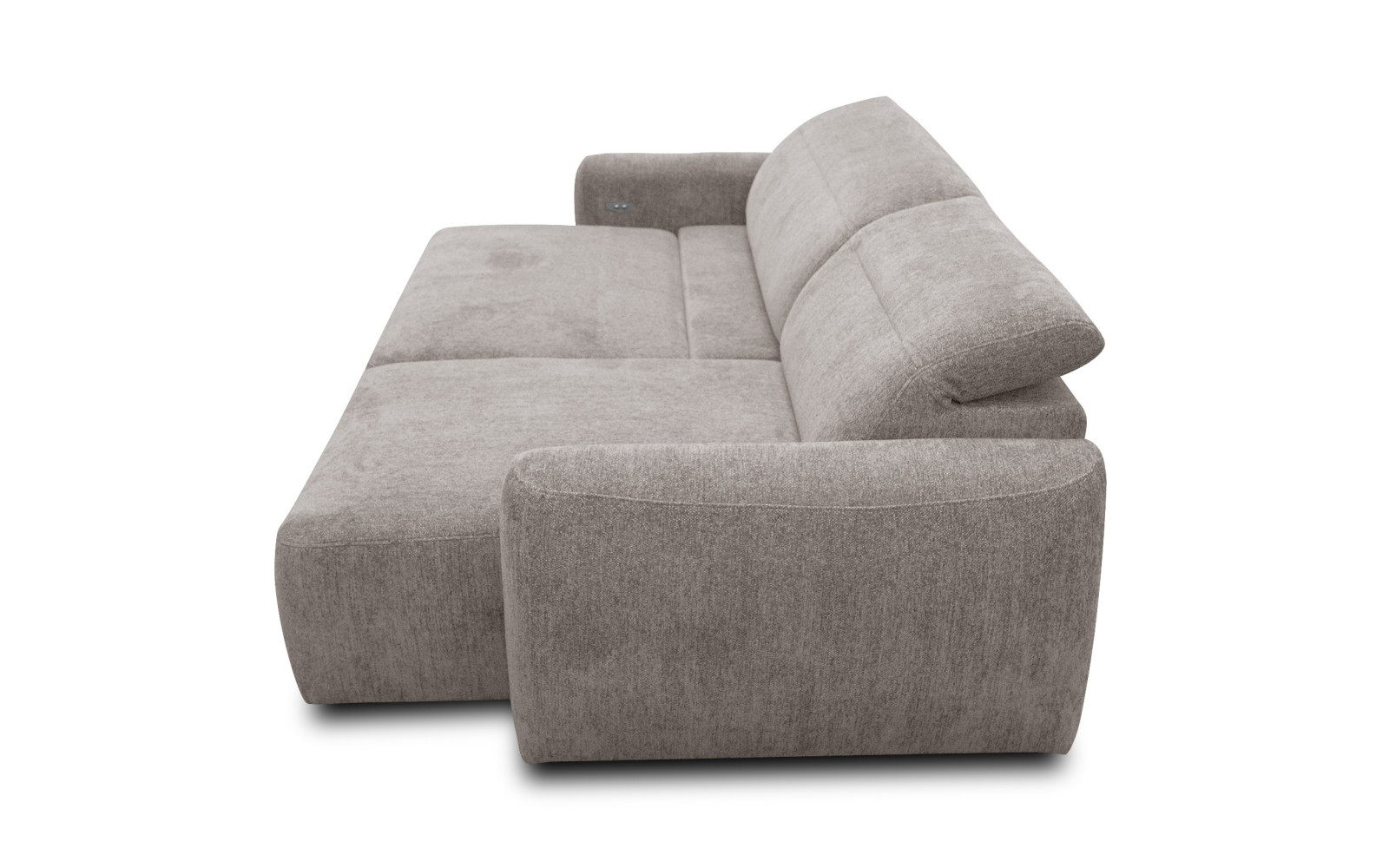Ecksofa 4-Sitzer rechts NERO, dunkelbeige