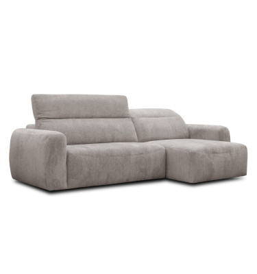 Ecksofa 4-Sitzer rechts NERO, dunkelbeige