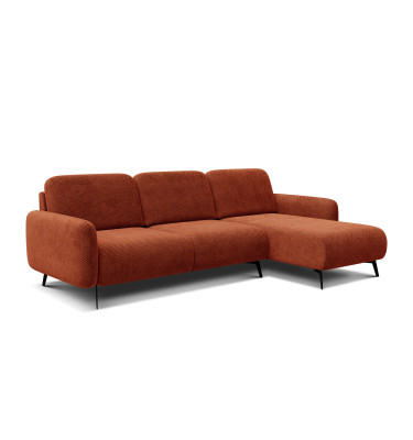Ecksofa 4-Sitzer rechts FEBE, dunkelorange