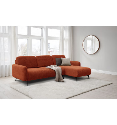 Ecksofa 4-Sitzer rechts FEBE, dunkelorange