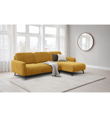 Ecksofa 4-Sitzer rechts FEBE, dunkelgelb