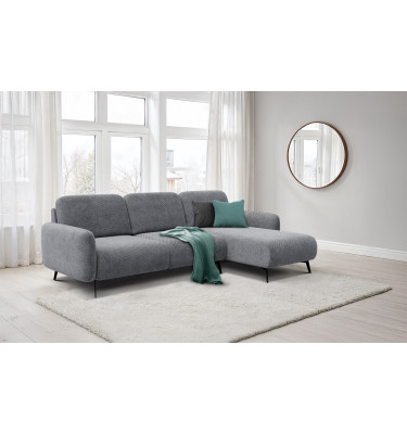 Ecksofa 4-Sitzer rechts FEBE, grau