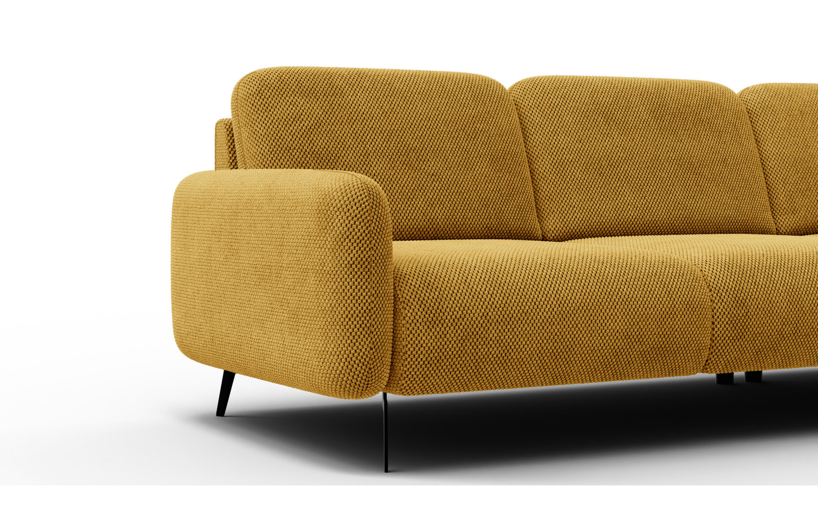 Ecksofa 4-Sitzer rechts FEBE, dunkelgelb