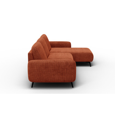 Ecksofa 4-Sitzer rechts FEBE, dunkelorange
