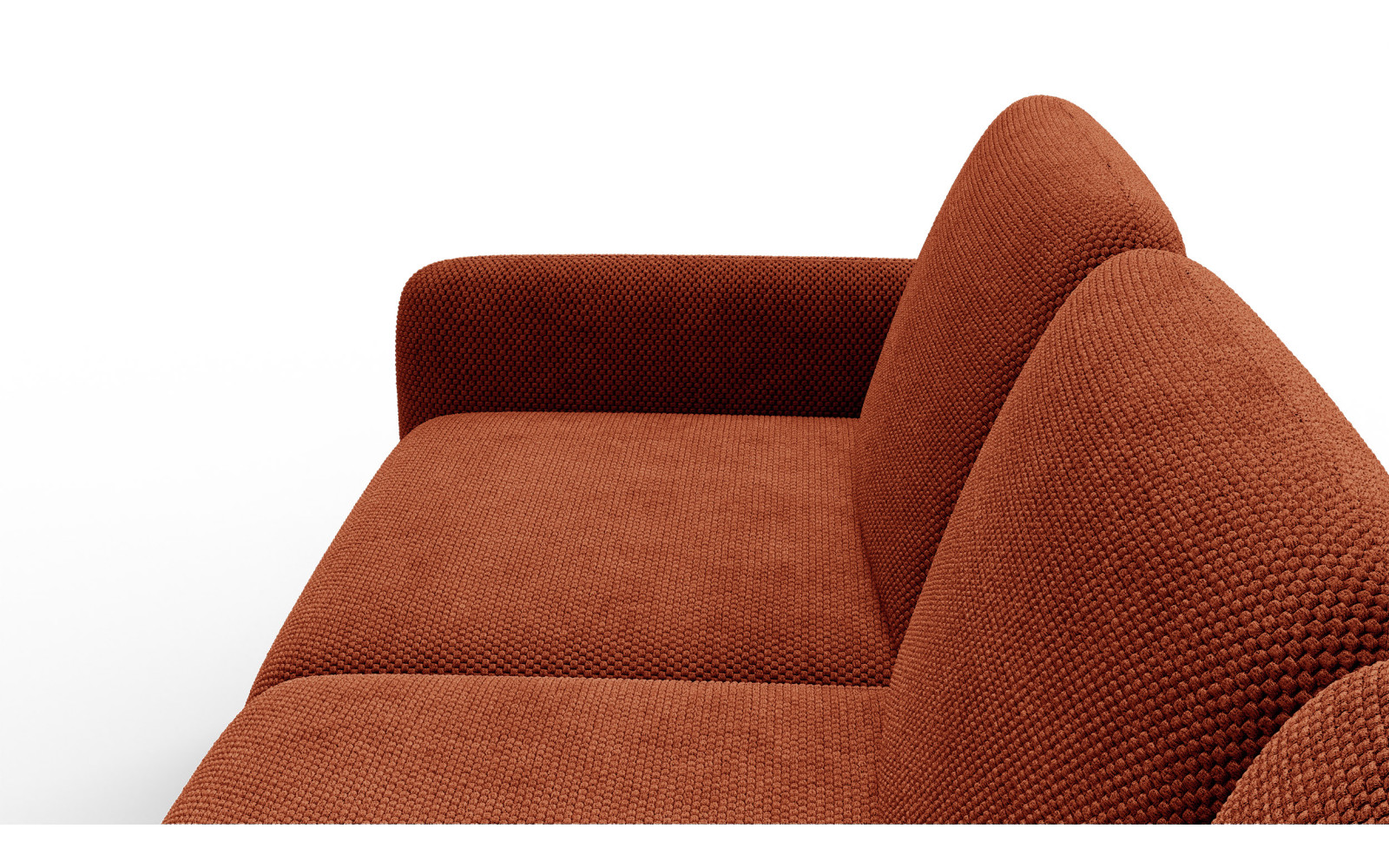 Ecksofa 4-Sitzer rechts FEBE, dunkelorange